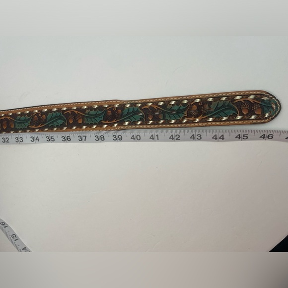 42 inch Top Grain Leather Tooled Belt with “Jim” on belt - Picture 5 of 9